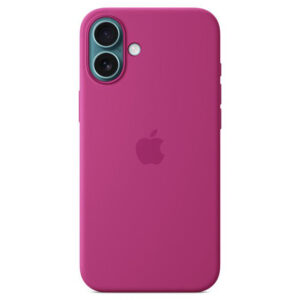 Official Apple Silicone Magsafe Rear Case Cover for iPhone 16 Plus - Fuschia