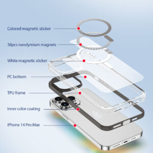 DUX DUCIS Clin2 Clear Tough with MagSafe Case for Apple iPhone 14 Pro Max - Grey