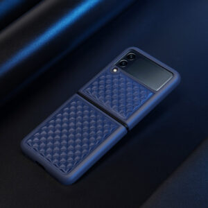 DUX DUCIS Venice Leather Case Cover for Samsung Galaxy Z Flip3 5G - Blue