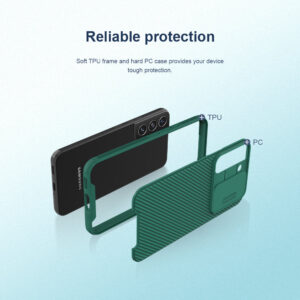 Nillkin CamShield Pro Lens Protector Case for Samsung Galaxy S22+ Plus 5G - Deep Green