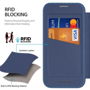 DUX DUCIS Skin X Pro MagSafe Standing Flip Wallet Case for Apple iPhone 16 Pro - Blue