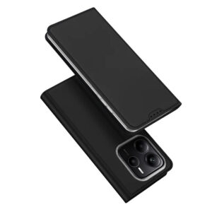 DUX DUCIS Skin Pro Faux Leather Wallet Flip Case for Xiaomi Redmi Note 14 5G - Black