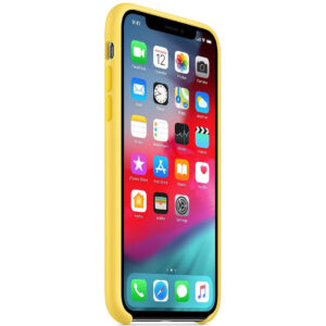 Official Apple Silicone Case for iPhone XS - Canary Yellow