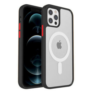 Armoured™ Shield MagSafe Tough Case for iPhone 14 Pro Max - Black (Red Buttons)