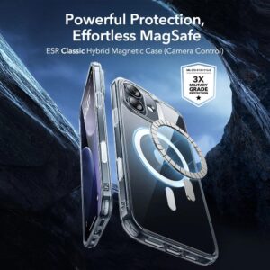 ESR Classic Hybrid Magsafe Tough Rear Case & Tempered Glass Screen Protector for Apple iPhone 17 - Clear