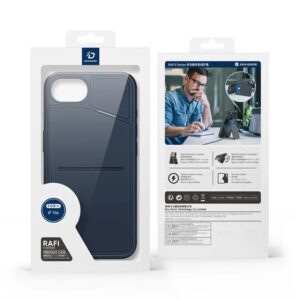 DUX DUCIS Rafi II Magnetic Case w/ Kickstand and Card Slots for Apple iPhone 16e - Blue