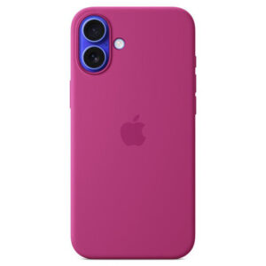 Official Apple Silicone Magsafe Rear Case Cover for iPhone 16 Plus - Fuschia