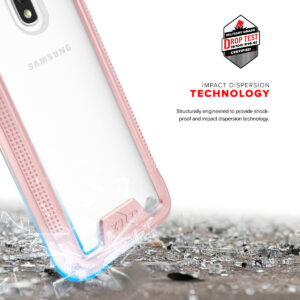 Zizo ION Series Hybrid Tough Case for Samsung Galaxy J7 2018 - Rose Gold / Clear