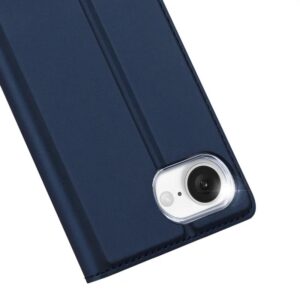 DUX DUCIS Skin Pro Faux Leather Wallet Flip Case for Apple iPhone 16e - Blue