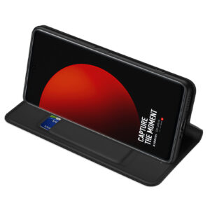 DUX DUCIS Skin Pro Faux Leather Wallet Flip Case for Xiaomi 12S Ultra - Black