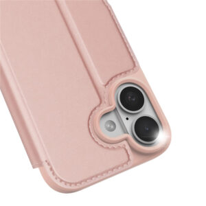 DUX DUCIS Skin Pro Faux Leather Wallet Flip Case for Apple iPhone 17 - Rose Gold