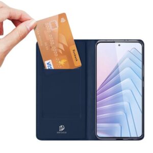 DUX DUCIS Skin Pro Faux Leather Wallet Flip Case for Xiaomi Redmi Note 14 5G - Blue
