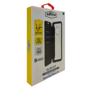 Griffin Survivor Clear Wallet Tough Case for Samsung Galaxy S9 - Black / Clear