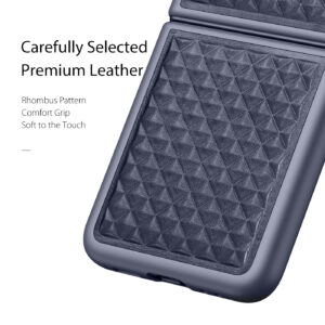 DUX DUCIS Venice Leather Case Cover for Samsung Galaxy Z Flip3 5G - Blue
