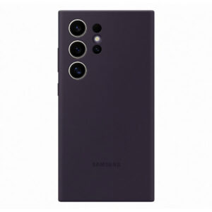 Official Genuine Samsung Silicone Rear Case Cover for Samsung Galaxy S24 Ultra - Dark Violet