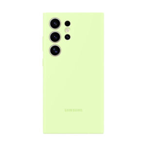 Official Genuine Samsung Silicone Rear Case Cover for Samsung Galaxy S24 Ultra - Light Green