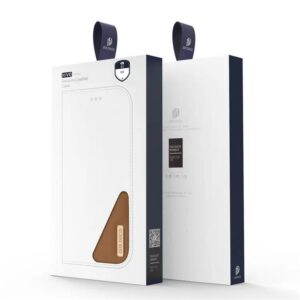 DUX DUCIS Real Leather Flip RFID Wallet Case for Samsung Galaxy S24 - Brown