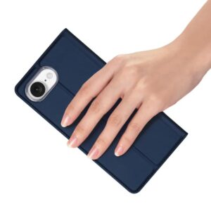 DUX DUCIS Skin Pro Faux Leather Wallet Flip Case for Apple iPhone 16e - Blue