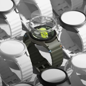 Ringke Slim Case & Tempered Glass Protector Bundle for Galaxy Watch 7 44mm - Black