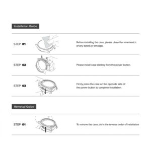 2 Pack Ringke Air Silicone Matte Case Cover for Galaxy Watch 8 (44 mm) - Clear/Black