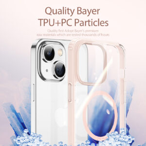 DUX DUCIS Clin2 Clear Tough with MagSafe Case for Apple iPhone 14 & 13 - Pink
