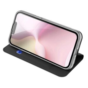 DUX DUCIS Skin Pro Faux Leather Wallet Flip Case for Apple iPhone 16e - Black