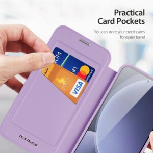 DUX DUCIS Skin X Pro Magnetic Flip Wallet Case for Samsung Galaxy S25+ (Plus) - Purple