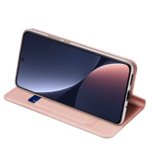 DUX DUCIS Skin Pro Faux Leather Wallet Flip Case for Xiaomi 13 - Rose Gold