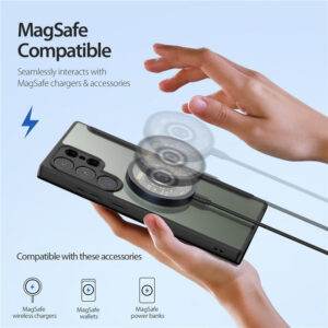 DUX DUCIS Skin X Pro Tough Rugged Flip Wallet Case for Samsung Galaxy S23 Ultra - Black