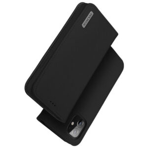 DUX DUCIS Real Genuine Leather Flip Wallet Case for Apple iPhone 12/ 12 Pro - Black