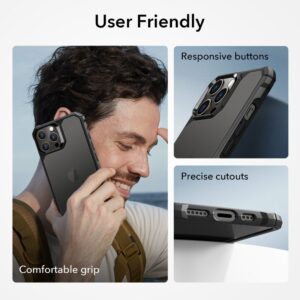 ESR Air Armor Protective Tough Case Cover for Apple iPhone 15 Pro Max - Frosted Black