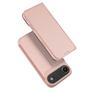 DUX DUCIS Skin Pro Faux Leather Wallet Flip Case for Apple iPhone 17 Air - Rose Gold