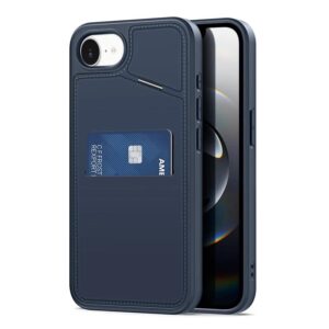 DUX DUCIS Rafi II Magnetic Case w/ Kickstand and Card Slots for Apple iPhone 16e - Blue