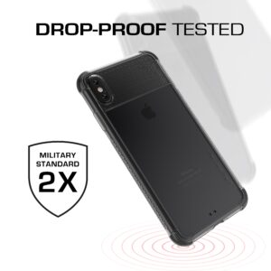 Ghostek COVERT2 Tough Clear Silicone Case Cover for Apple iPhone XS Max - Black