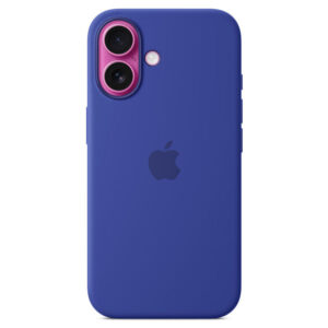 Official Apple Silicone Magsafe Rear Case Cover for iPhone 16 - Ultramarine