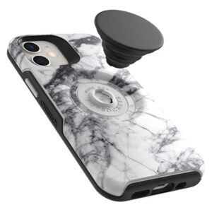 Otterbox Symmetry Tough PopSockets Stand Case for Apple iPhone 12 Mini - White Marble