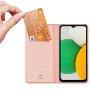 DUX DUCIS Skin Pro Faux Leather Wallet Flip Case for Samsung Galaxy A03 Core - Rose Gold
