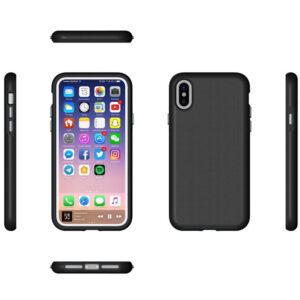 Fuse™ Matte Tough Textured Hybrid Rear Case Cover for Apple iPhone X / Xs - Black