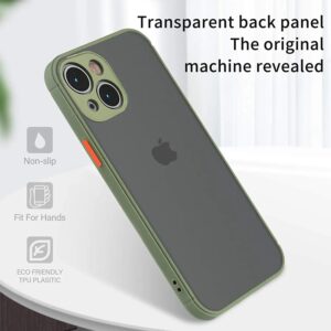Armoured™ Camera Shield Lite Case Cover for iPhone 14 & 13 - Green / Orange