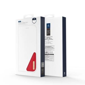 DUX DUCIS Real Leather Flip RFID Wallet Case for Apple iPhone 16e - Red