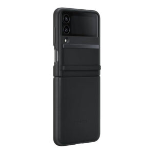 Official Samsung Flap Leather Cover for Galaxy Z Flip4 5G - Black
