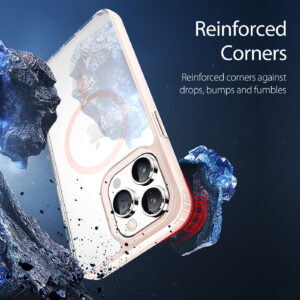 DUX DUCIS Clin2 Clear Tough with MagSafe Case for Apple iPhone 14 Pro - Pink