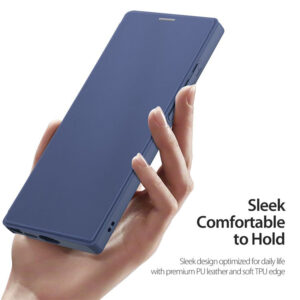 DUX DUCIS Skin X Pro Tough Rugged Flip Wallet Case for Samsung Galaxy S23 Ultra - Blue