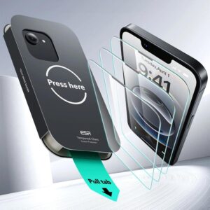 ESR 2-Pack Tempered Glass Screen Protector for Apple iPhone 16e /14/ 13 Pro/ 13
