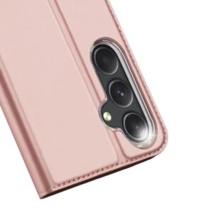 DUX DUCIS Skin Pro Faux Leather Wallet Flip Case for Samsung Galaxy S23 FE - Rose Gold