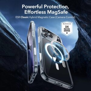 ESR Classic Hybrid Magsafe Tough Rear Case & Tempered Glass Screen Protector for Apple iPhone 17 Pro - Clear