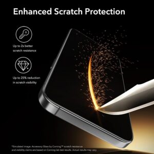 ESR Armorite Pro Ultrafit Tough Tempered Glass Screen Protector for Apple iPhone 16 Pro / Apple iPhone 17 - Black Edge