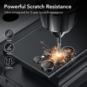 ESR Camera Ultra Tough Camera Lens Protector for Samsung Galaxy S24 Ultra - Black