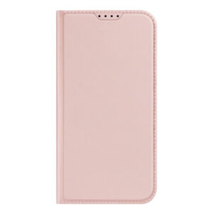 DUX DUCIS Skin Pro Faux Leather Wallet Flip Case for Apple iPhone 15 Plus - Rose Gold