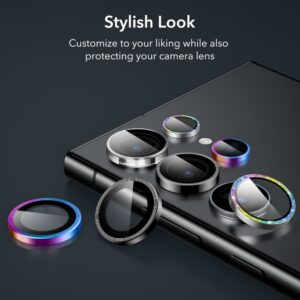 ESR Camera Ultra Tough Camera Lens Protector for Samsung Galaxy S24 Ultra - Black